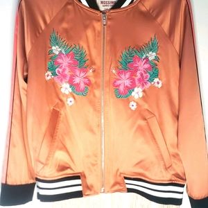 Vintage Mosimo silk rose gold womens jacket